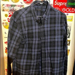 All Saints Split Hem checkered Shirt